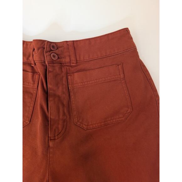 Faherty Uma High Waisted Cropped Pants in Ginger Spice Size 29 - Picture 5 of 16